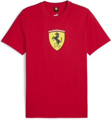 Мужская стандартная футболка PUMA Scuderia Ferrari Race Shield КРАСНОГО цвета-2XL