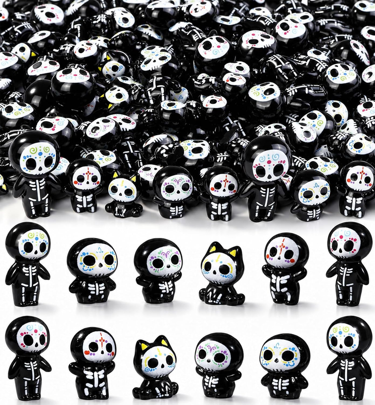 60Pcs Halloween Mini Figurines Resin Ghost
