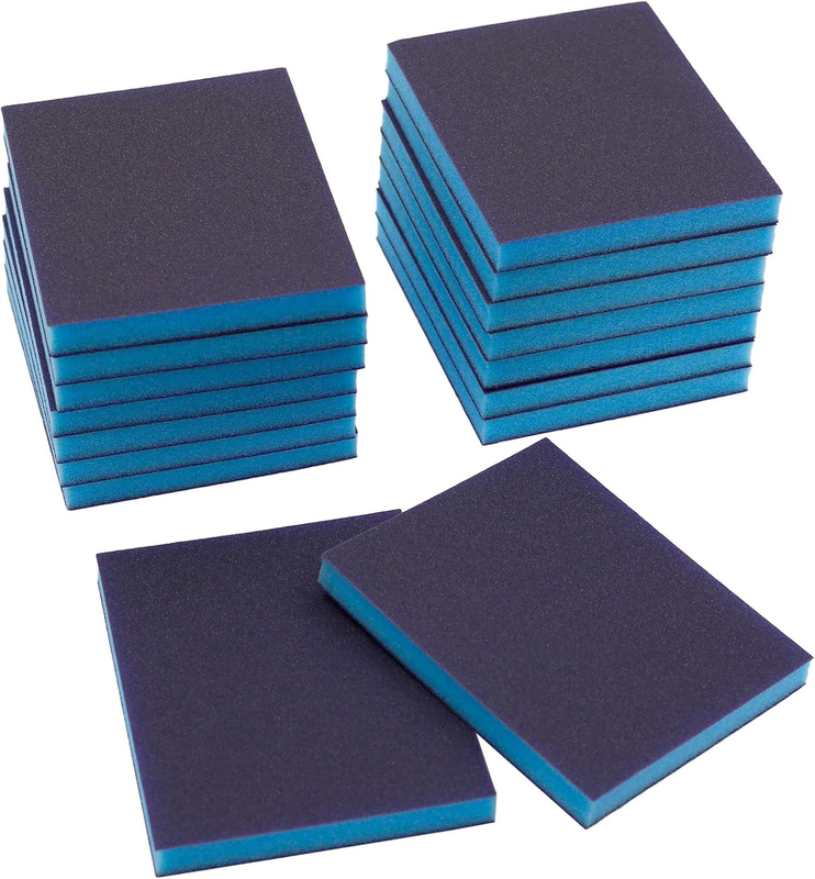 Bokwin 16Pcs Sanding Sponge 320-400 Grit Washable Sponge Sand Blocks Wet & Dry