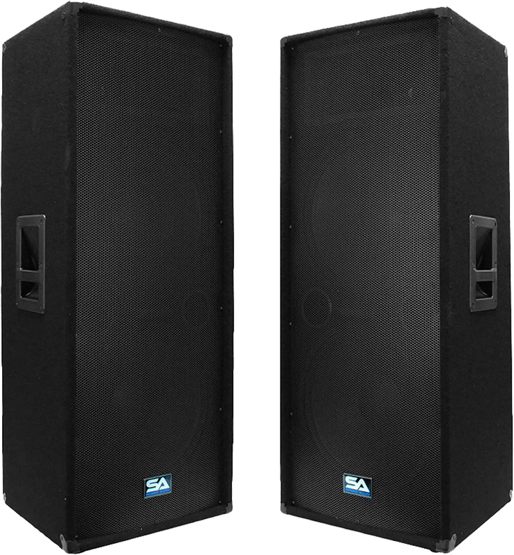 Speakers Pair of Dual 15” Speakers, PA/DJ Speakers, PRO Audio, 1400 Watts Speake