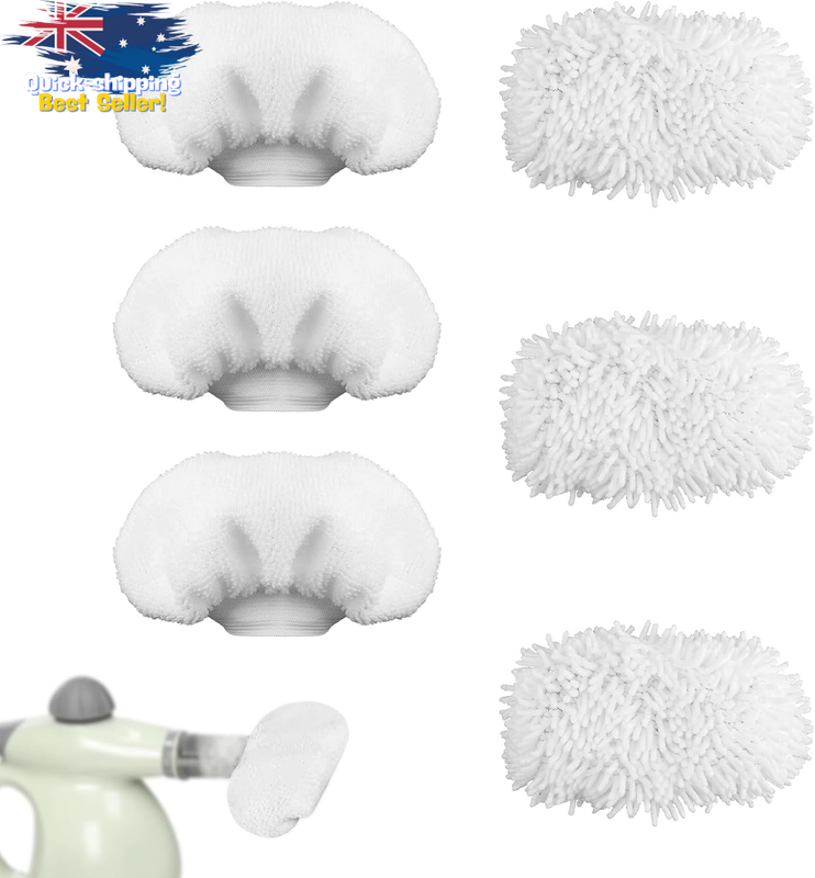 6Pcs Steam Cleaner Accessories, Coral Mop & Microfiber Pads for Bissell Pursteam
