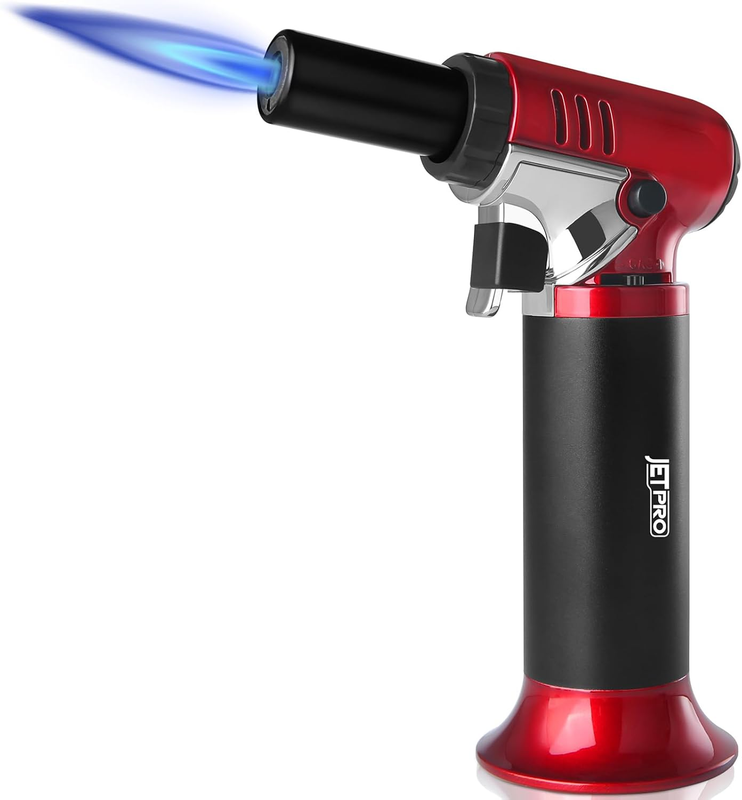 Torch One-Hand Operation Kitchen Cooking Torch with Adjustable Jet Flame (Butane