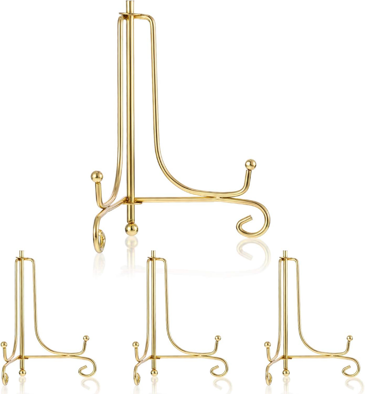 4 Packs Plate Stands for Display 6 Inch Plate Display Stand, Iron Easel Picture