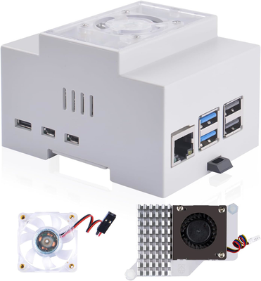 Case For Raspberry Pi 5, Din Rail Case With Active Cooler Fo