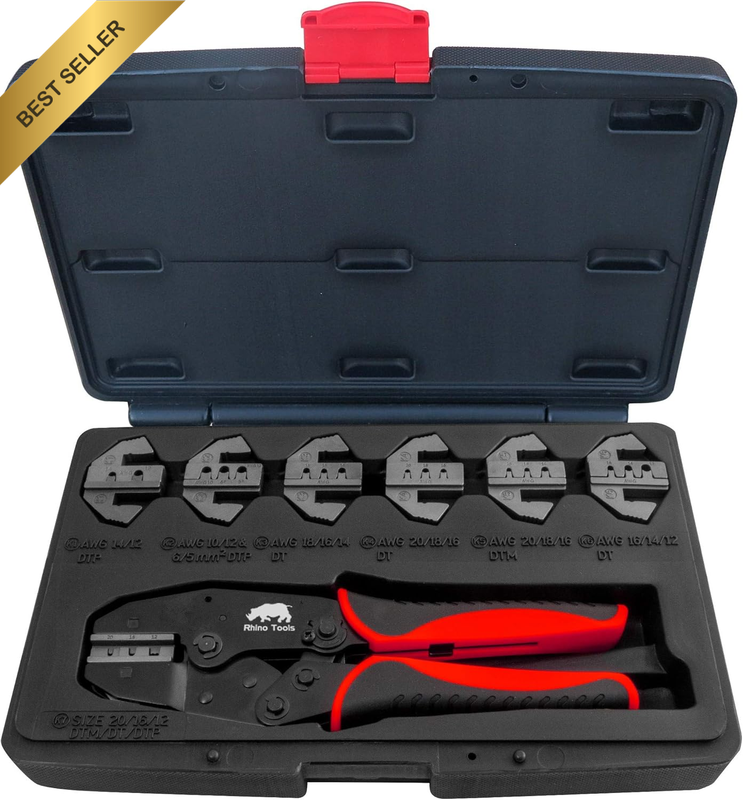 Deutsch Connector Crimping Kit - 7 Die Crimper for Closed Barrel + Stamped & For