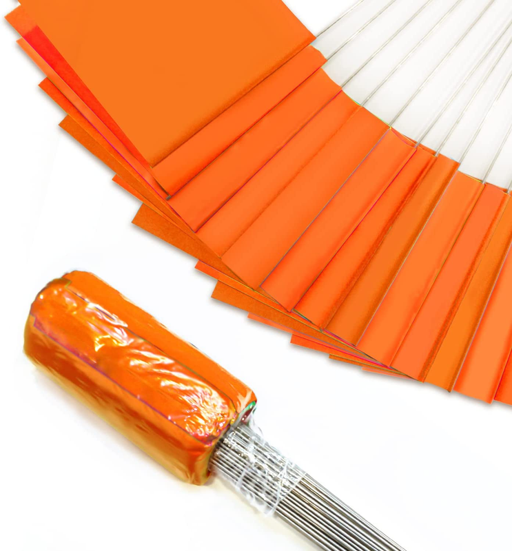 Marking Flags Orange Marker Flags 100 Pack | 15X4X5 Inch Lawn Flags Landscape