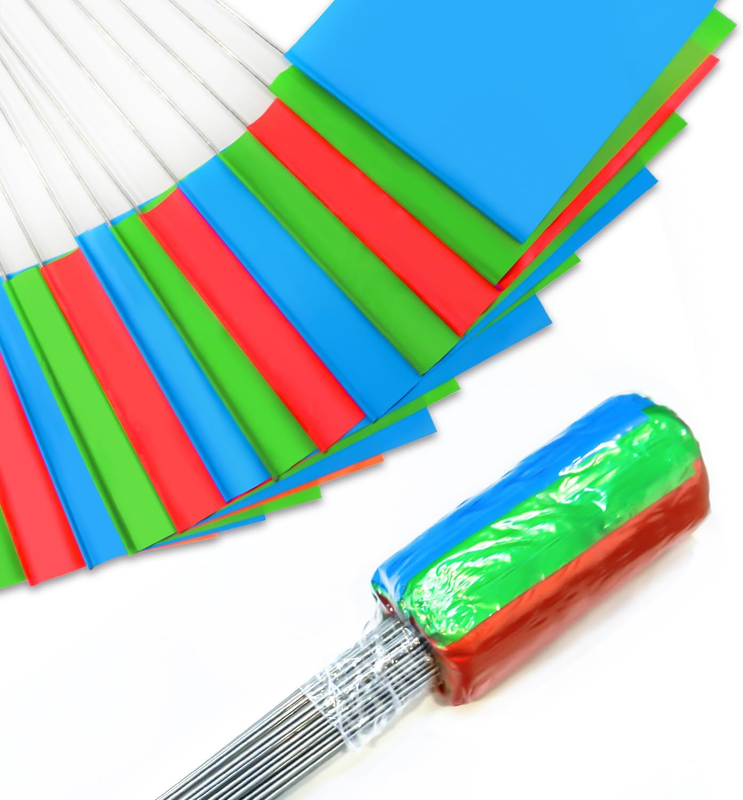Marking Flags Marker Flags for Lawn 15X4X5 Inch | 100 Pack Red&Green&Blue L...✅
