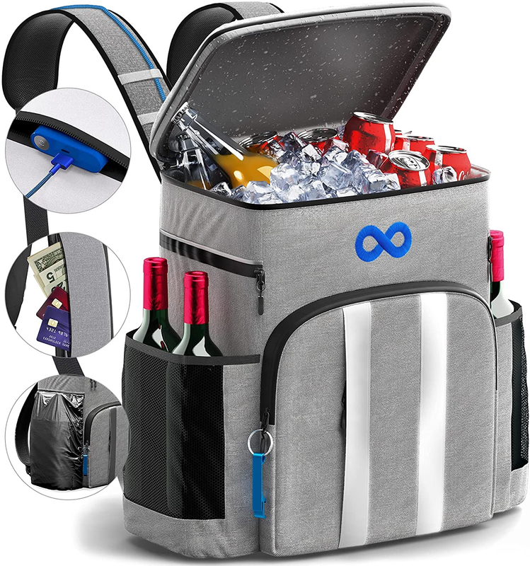 54 Cans Backpack Cooler - Everlasting Comfort Beach Cooler Insulated Leak Proof