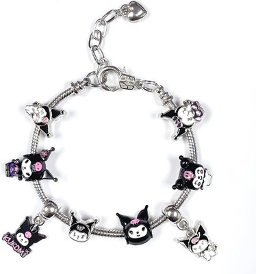 Pqkl-Party Kuromi Bracciale Bambina - Pendente Regolabile Amicizia Sanrio 