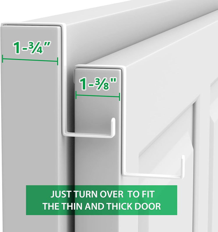 Over The Door Hooks 10 Pack, Z-Shaped Door Hanger Hook Fits The 1 3/8" and 1 3/4