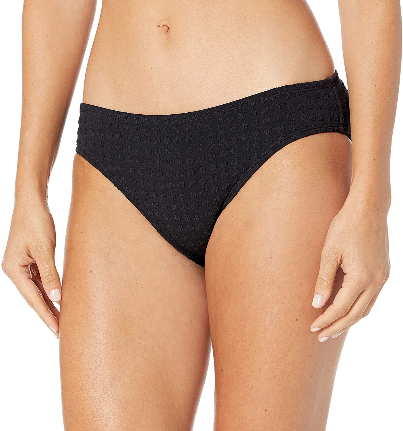 La Blanca Women's 187581 Hipster Pant Bikini Bottom Black Swimwear Size 12