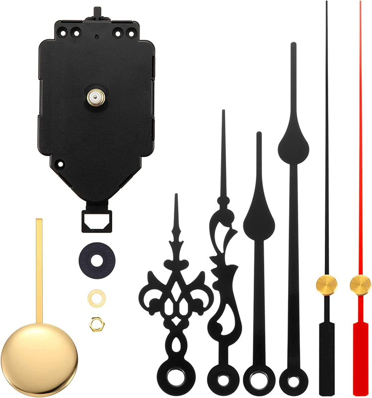 Quartz Pendulum Clock Movement Mechanism DIY Repair Parts Replacement with 2 Pai