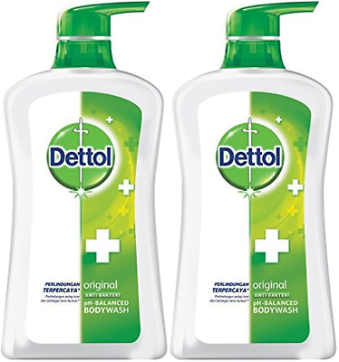 Dettol Anti Bacterial pH-Balanced Body Wash, Original, 21.1 Oz/625 Ml Pack of 2
