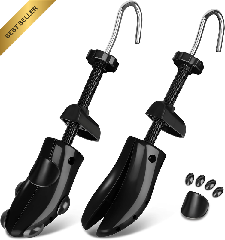 4‑Way Shoe Stretcher Set, 2‑Pack Adjustable Widener for Men & Women Tight Footwe