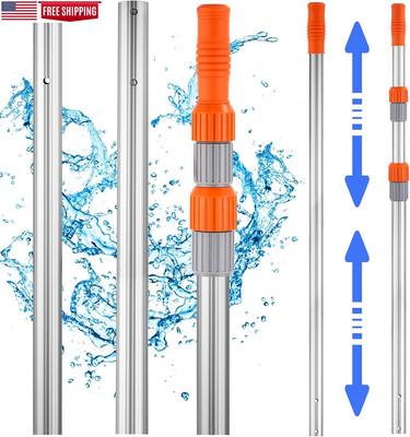 Aluminum Pool Pole Telescopic Pool Cleaning Swimming Equipment for Skimmer 16 Ft