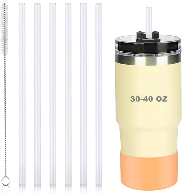 6Pcs Replacement Straws for 30 40Oz Tumbler Water Bottle Cup