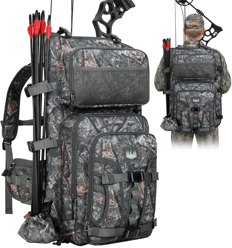 Archery Backpack 900D Waterproof Detachable Arrow Tube for Com...