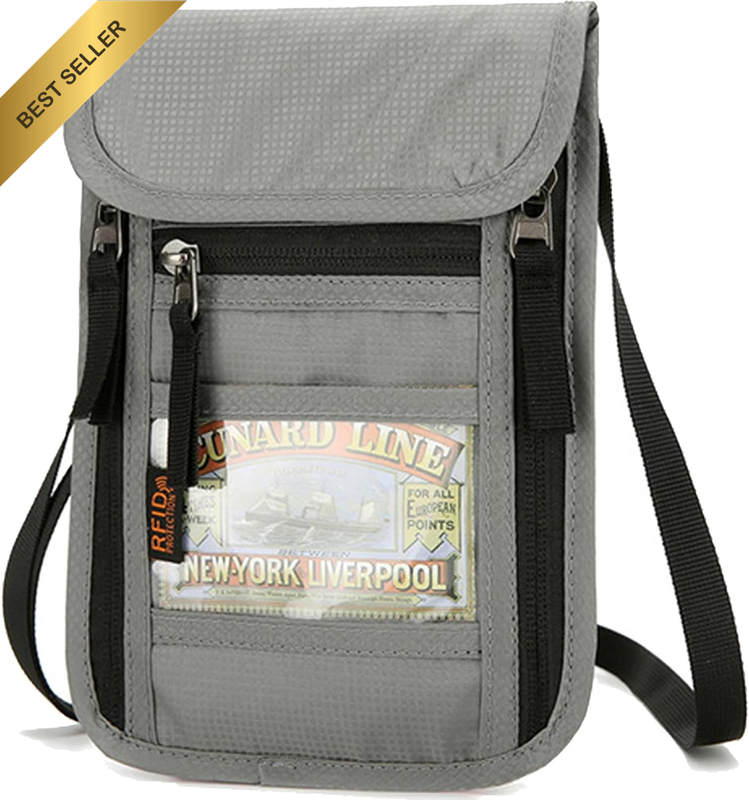Travel Wallet RFID Blocking Passport Holder,Multiple Card Slots,Anti-Theft Slim