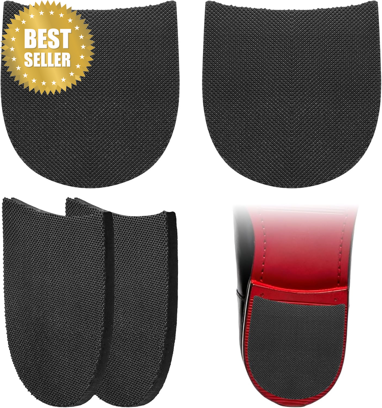 2 Pairs Black Shoe Heel Repair Replacement, 1/5 Inch (5Mm) Thick Anti-Slip Rubbe
