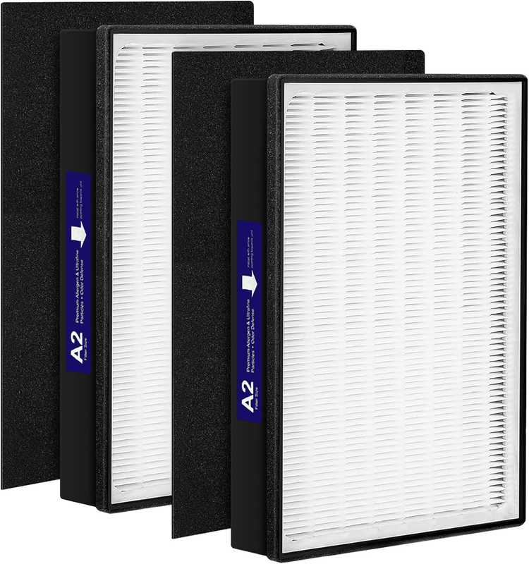 2 Pack Type A2 HEPA Replacement Filter Compatible with Filtrete Room A2 Air Puri