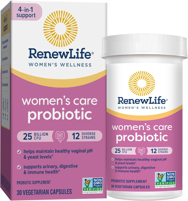 Renew Life Women'S Probiotic Capsules, Supports Ph Balance for Women, Vaginal, U