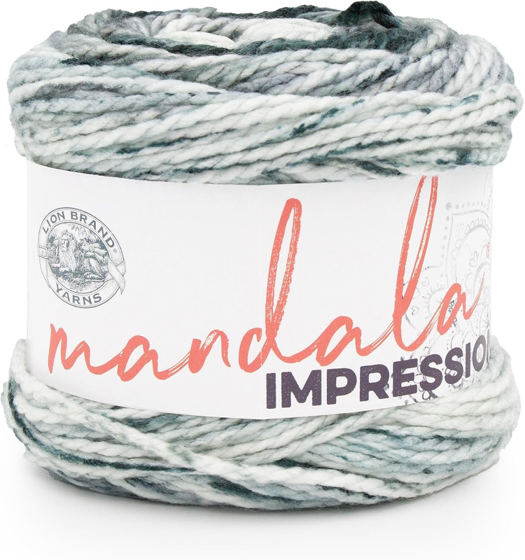 Mandala Impressions, Multicolor Yarn for Knitting, Crochet and Crafting, Peppery