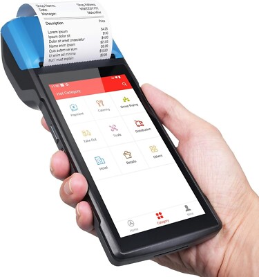 Bisofice 4G HANDHELD PDA POS Android 13.0 Receipt Printer 2GB+16GB, Camera 5m