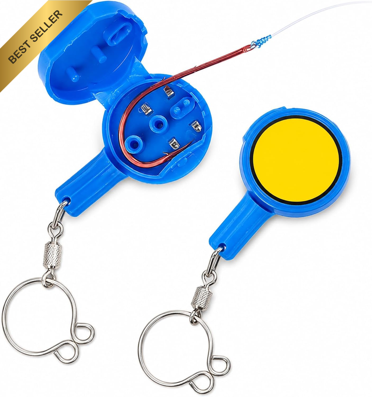 2 Pack Fishing Knot Tying Tool Nail Knot Tool with Hook Cover