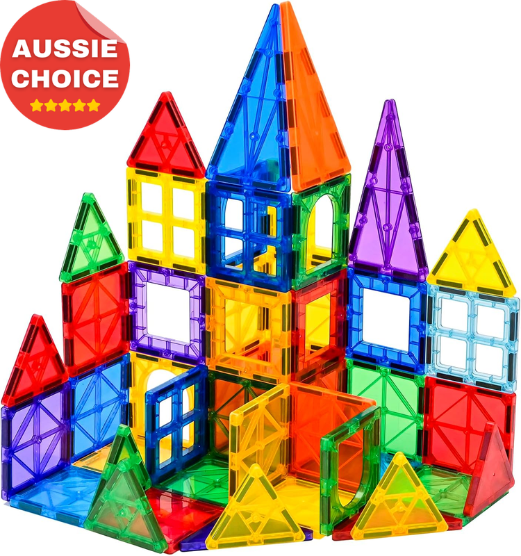 64 PCS Magnetic Building Tiles Set STEM Educational Toys for Kids Creative Fun