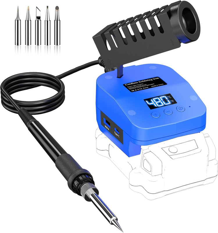 Cordless Soldering Iron for Kobalt 24V Battery,60W Portable Electric Soldering