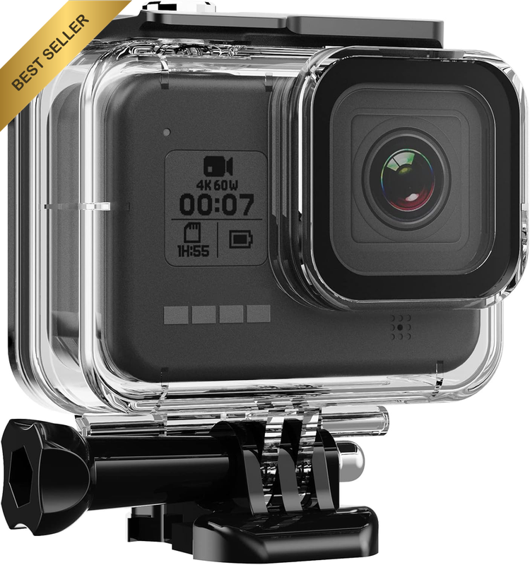 50M/164FT Waterproof Diving Housing Case for Go Pro Hero 8 Black Protective Unde