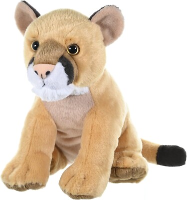 MOUNTAIN LION SOFT TEDDY BEAR TOY WILD REPUBLIC CUDDLEKINS PLUSH CUDDLY COUGAR