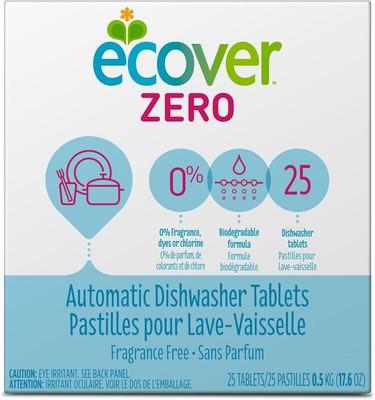 Ecover Automatic Dishwashing Tablets Zero, 25 Count, 25 Count (Pack of 1) 