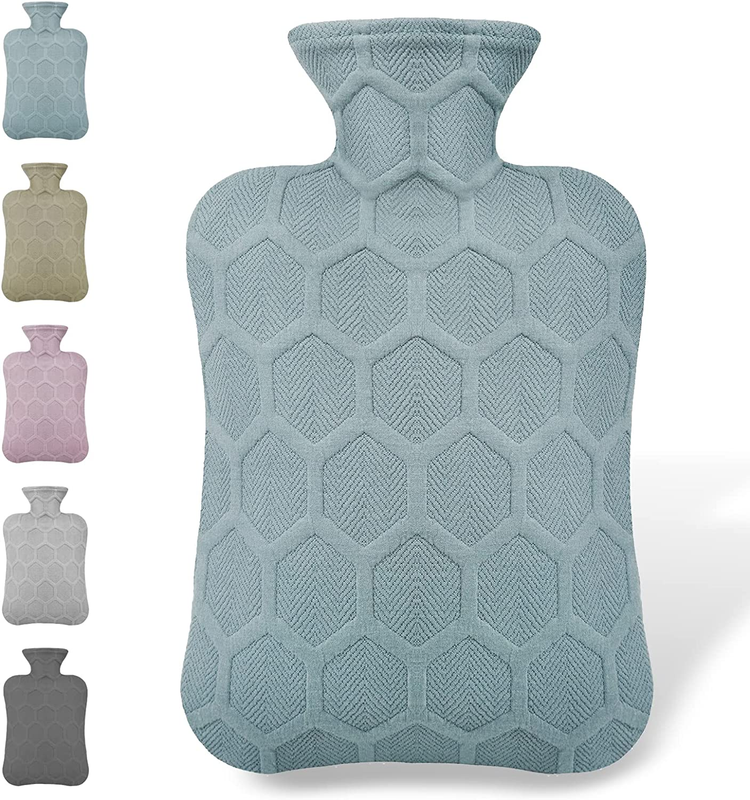 Hot Water Bottle with Cover, 1.8 L Hot Water Bag Warm Water Bottle for Bed, Hot