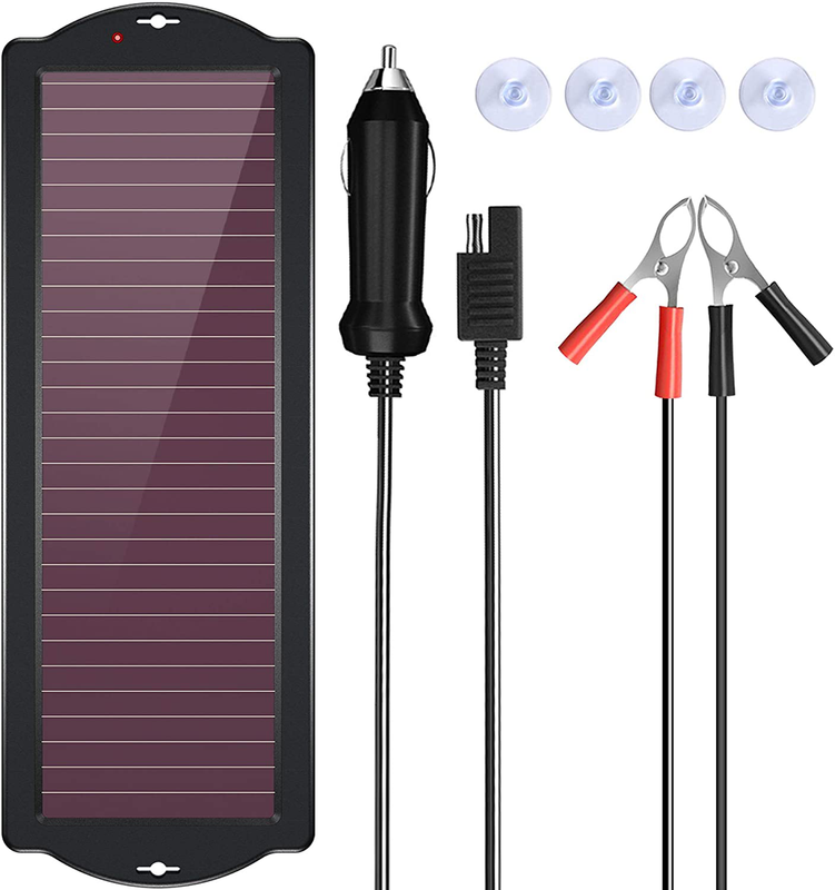 12 Volt Solar Battery Maintainer Waterproof Car RV Charger Tender Trickle 1.8W