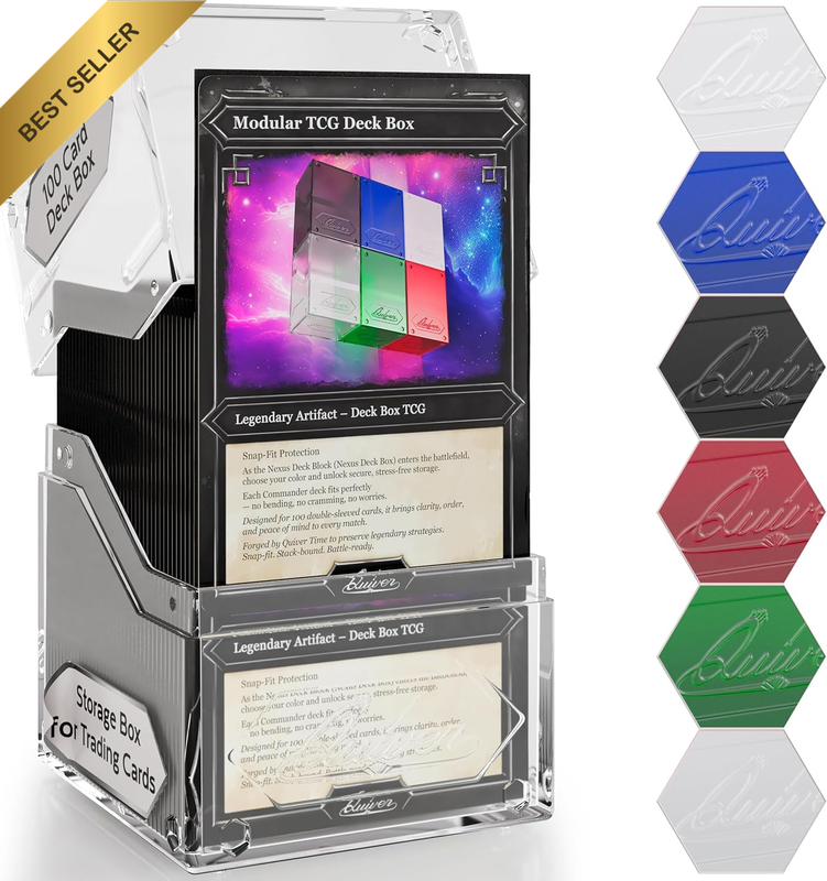 360° Modular Nexus Deckblock - Durable Stackable MTG Deck Box for Commander Fits