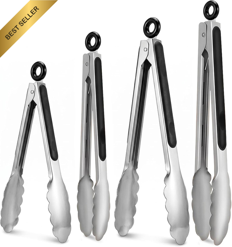Kitchen Tongs for Cooking 4 Pack (9