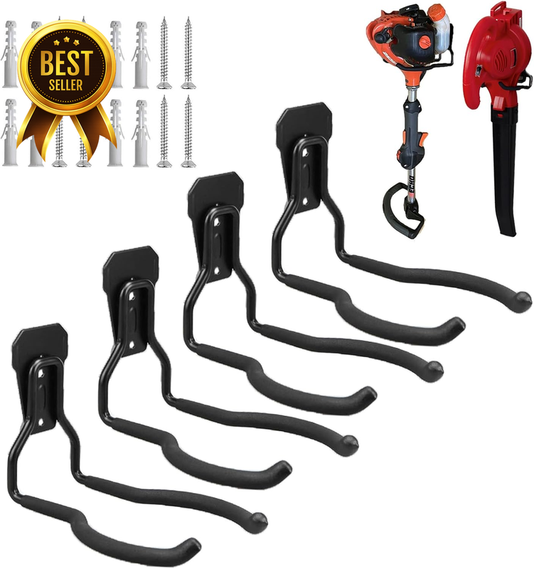 Garden Power Tool Hanger Garage Wall Hooks Weed Eater Rack String Trimmer Hanger