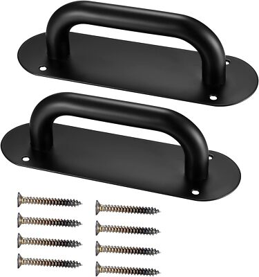 Door Handle Pull Push Door Plate, 2pcs Door Push Plate Handles, Heavy Duty Barn