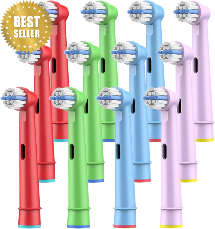 12 PCS Kids Toothbrush Replacement Heads Compatible with Oral B Electric Toothbr