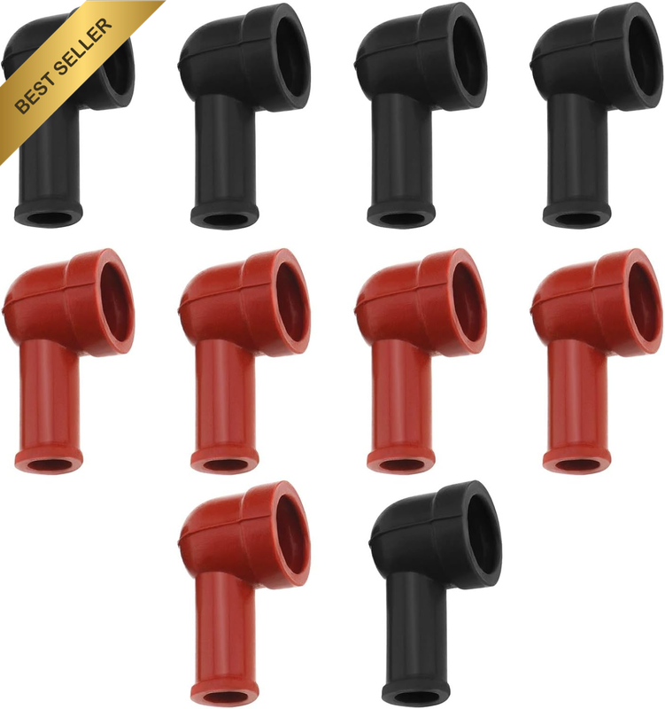 10Pcs Battery Terminal Insulating Rubber Protector Cover Angled Terminal Insulat