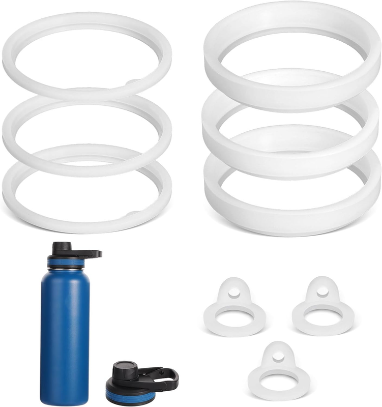 9Pcs Water Bottle Gasket Replacement, Silicone Sealing Rings Gaskets Water Bottl