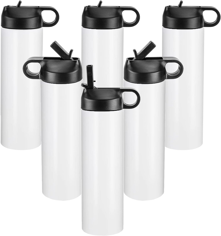 Sublimation Water Bottle Blanks, 20 Oz Skinny Straight Sublimation Tumbler with