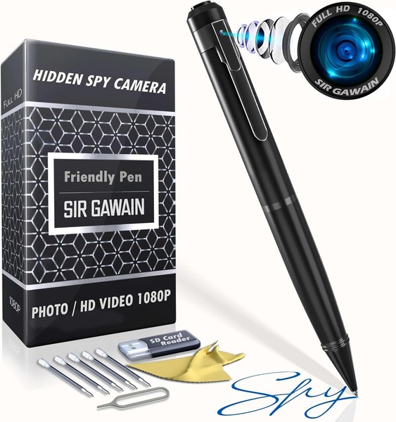 Friendly Pen Sir Gawain Surveillance Pen Nanny Cam Spy Pen Wireless Hidden Cam