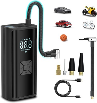 Cordless Air Compressor Tire Inflator Portable Tire Pressure Gauge 150PSI Fast