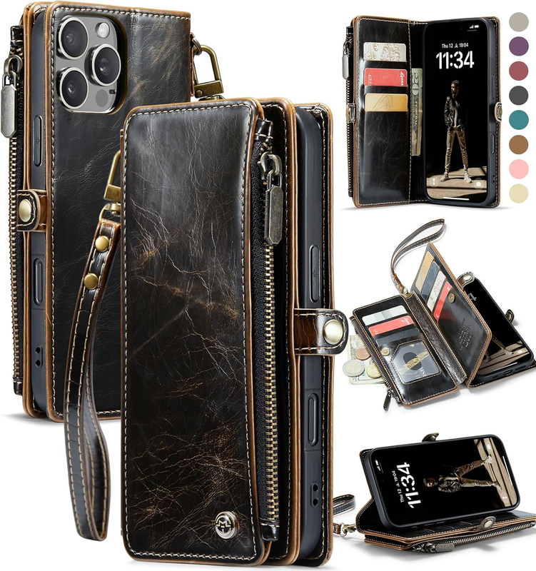 for iPhone 16 Pro Max Case,【RFID Blocking】 for iPhone 16 Pro Max Wallet Case for