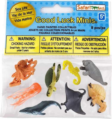 Safari Ltd Sea Life Pack - Mini Figures of Marine Life - Educational Toy Set for