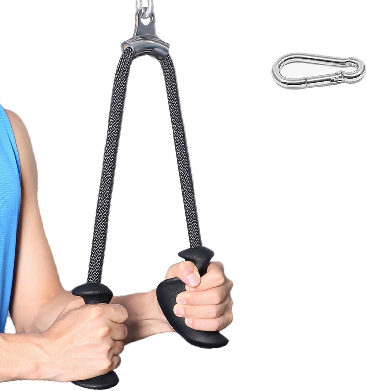Tricep Rope 27 & 36 Inches 2 Colors Fitness Attachment Cable Machine Pulldown He