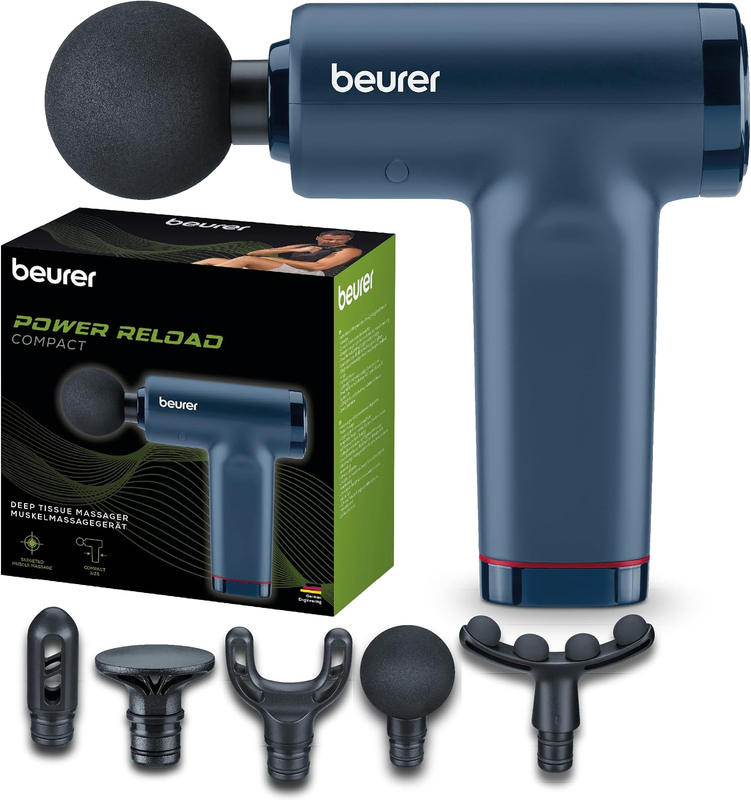 Beurer Powerreload Compact Massagepistole, Professionelle Triggerpunktmassage Fü