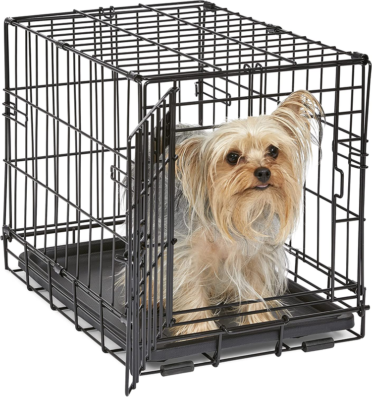 Newly Enhanced Single & Double Door Icrate Dog Crate, Includ